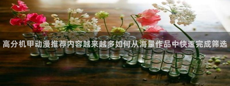工口动漫里番在线观看:高分机甲动漫推荐内容越来越多如何从海量作品中快速完成筛选配图