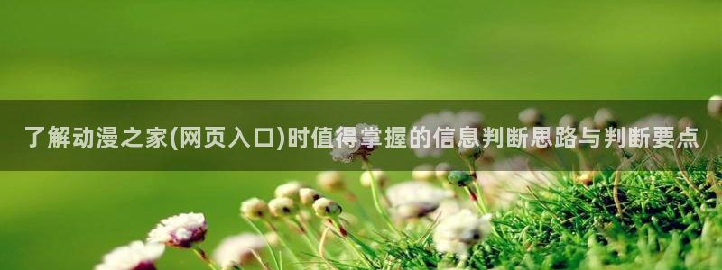 最新里番动漫在线观看:了解动漫之家(网页入口)时值得掌握的信息判断思路与判断要点配图